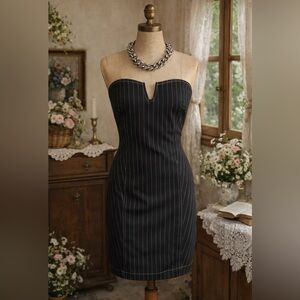 Et Clet Strapless, Striped Dress